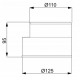REDUKCJA 125 / 110 mm rury KOMINKA WENTYLACYJNEGO